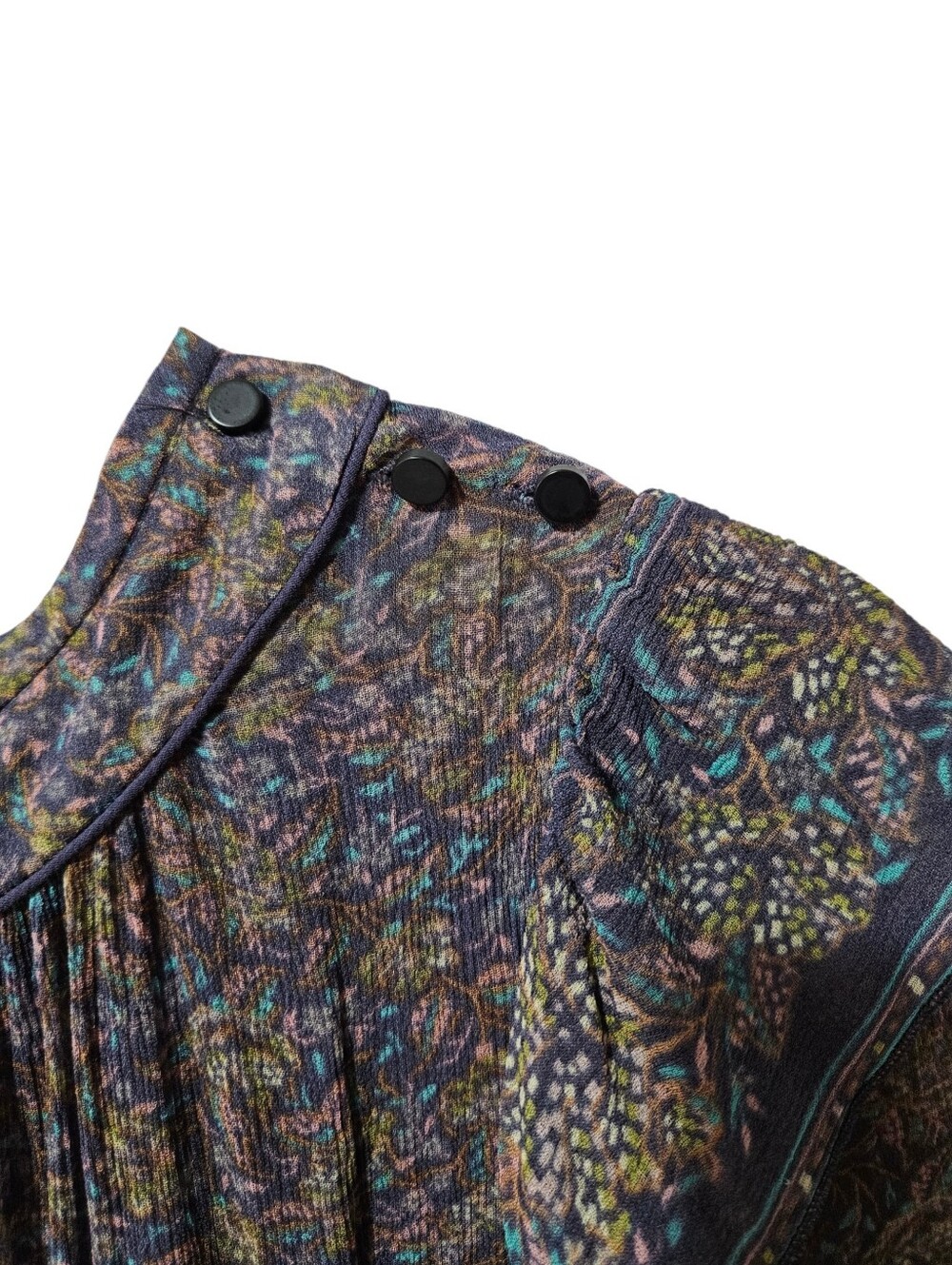 Ba&Sh Moccha Lady Top Floral Viscose Blouse 1 S Boho Whimsical Cottagecore - Picture 5 of 13